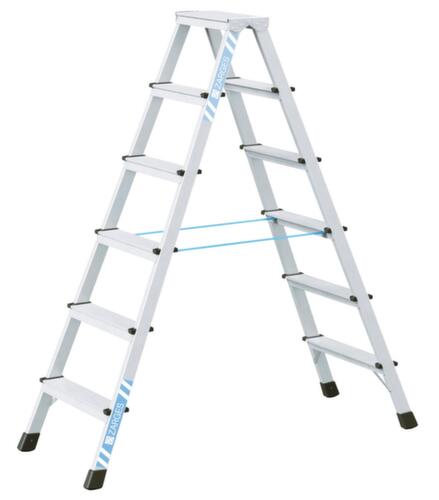 ZARGES Escabeau XLstep B accessible des deux côtés, 2 x 6 marche(s) en tôle striée