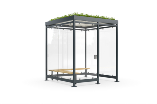 WSM Abri fumeurs Köln Professional K2, largeur x profondeur 2165 x 2165 mm