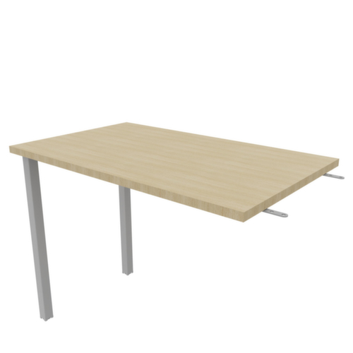 Quadrifoglio Table de rallonge Practika pour bureau avec piètement 4 pieds, largeur x profondeur 1000 x 600 mm, plaque chêne