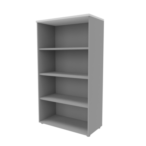 Quadrifoglio Rayonnage de bureau Practika, largeur 900 mm, 4 HC, aluminium/blanc