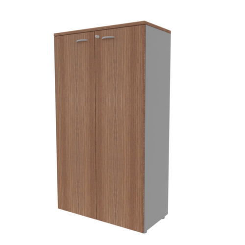 Quadrifoglio Armoire de bureau Practika, 4 hauteurs des classeurs, alu/noyer Canaletto