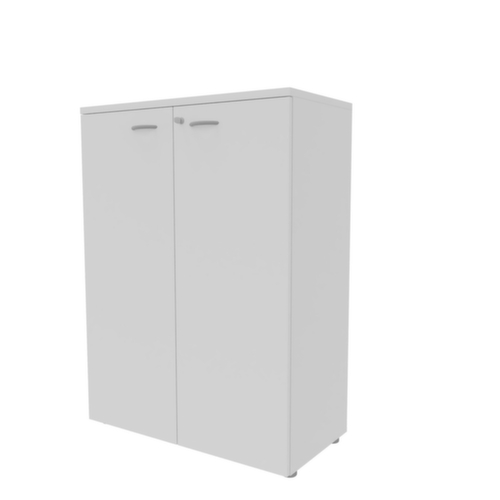 Quadrifoglio Armoire de bureau Practika, 3 hauteurs des classeurs, blanc/blanc