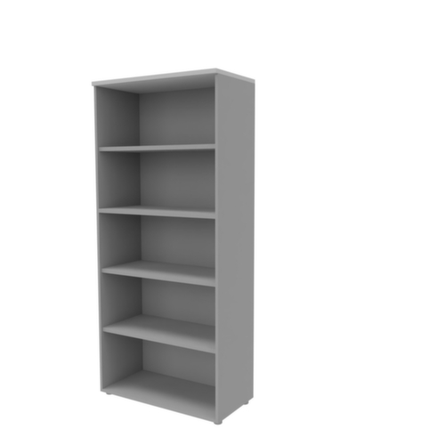Quadrifoglio Rayonnage de bureau Practika, largeur 900 mm, 5 HC, aluminium/gris