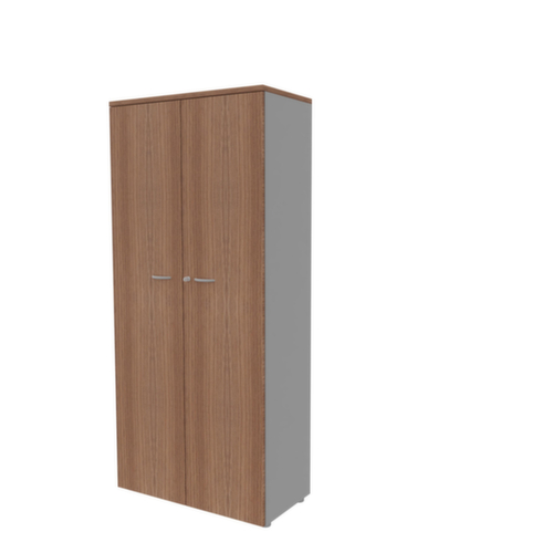 Quadrifoglio Armoire de bureau Practika, 5 hauteurs des classeurs, alu/noyer Canaletto
