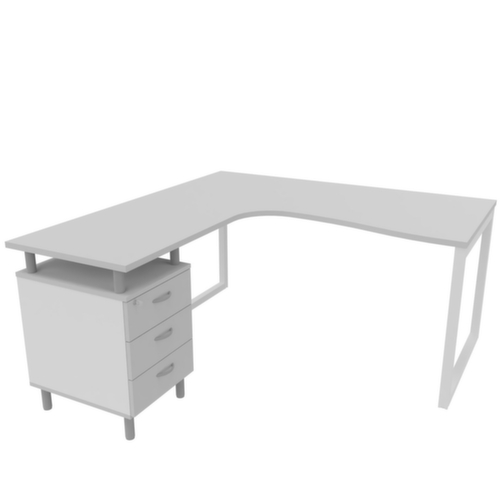 Quadrifoglio Ensemble de bureaux Practika avec 1 bureau, 1 caisson à poser