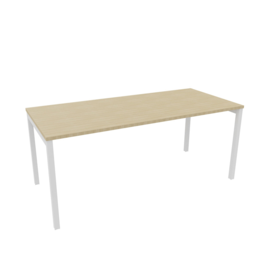 Quadrifoglio Bureau Practika avec piètement 4 pieds, largeur x profondeur 1800 x 800 mm, plaque chêne