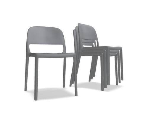 .mdd Chaise empilable Blendy, RAL7044 gris soie