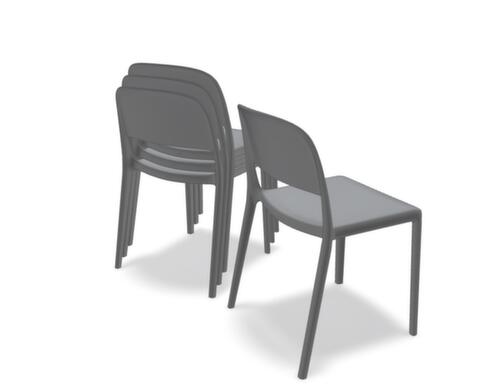 .mdd Chaise empilable Blendy, RAL7044 gris soie