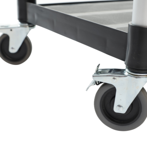 UDOBÄR Chariot à étagères plastique 793x510 mm, force 180 kg, 2 plateaux