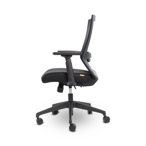 UDOBÄR Siège de bureau pivotant Iron avec mécanisme synchrone, dossier maille avec support, noir