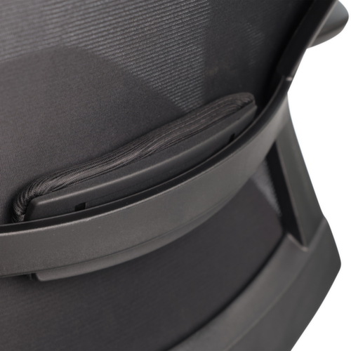 UDOBÄR Siège de bureau pivotant Iron avec mécanisme synchrone, dossier maille avec support, noir
