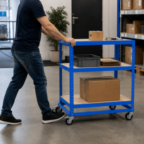 UDOBÄR Chariot à étagères, force 150 kg, 3 plateaux