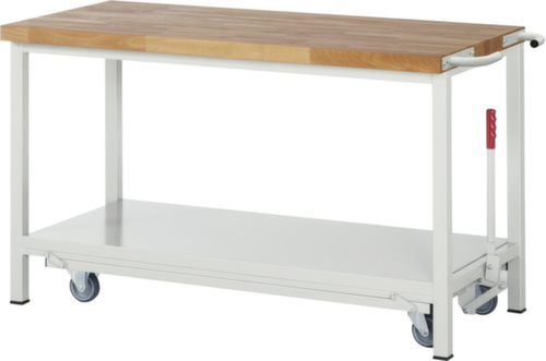RAU établi Serie 8000 de type rabattable, 1 tablette, 1 barre de poussée