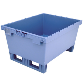 BITO Conteneur consigné de grand volume à double fond + patins, capacité 114 l