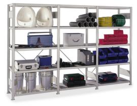 META rayonnage sans boulons extensible CLIP avec charge max. par tablette max. 350 kg