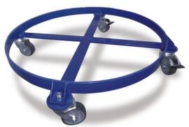 VARIOfit Roule-fûtsplateau Ø 610 mmfût 1x200 lplateforme ajouréeRAL50104 roulettes pivotantes