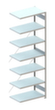 META Panneau d'extension pour le rayonnage sans CLIP vis, hauteur x largeur x profondeur 3000 x 1006 x 636 mm, 7 tablettes