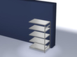 hofe Système de rayonnages sans vis dans une construction mi-lourde, hauteur x largeur x profondeur 2000 x 1310 x 835 mm, 5 tablettes