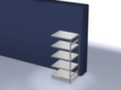 hofe Rayonnages enhofe treillis dans les constructions mi-lourdes, hauteur x largeur x profondeur 2000 x 1010 x 835 mm, 5 tablettes