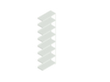 hofe Rayonnage à boulonner pour classeurs élément suivant, 8 tablettes, RAL7035 gris clair