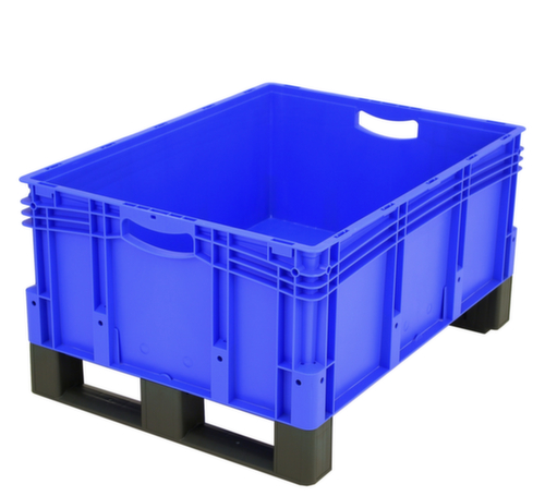 BITO Bac gerbable norme Europe à double fond, bleu, capacité 121 l