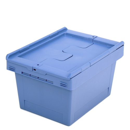 BITO Bac réutilisable plombable, capacité 18 l, Couvercle à charnière en 2 parties