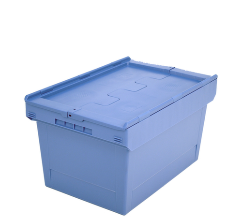 BITO Bac réutilisable plombable, capacité 58 l, Couvercle à charnière en 2 parties