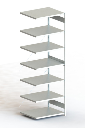 META Panneau d'extension pour le rayonnage sans CLIP vis, hauteur x largeur x profondeur 3000 x 1006 x 836 mm, 7 tablettes