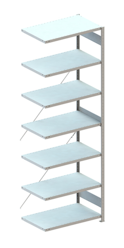 META Panneau d'extension pour le rayonnage sans CLIP vis, hauteur x largeur x profondeur 3000 x 1006 x 636 mm, 7 tablettes