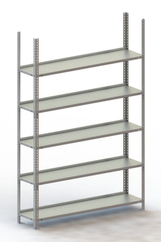 META Rayonnage à boulonner pour classeurs, 5 tablettes, avec revêtement en zinc anti-corrosion