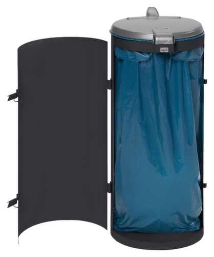 VAR Collecteur de déchets Kompakt Junior mit Einflügeltür, 120 l, RAL7021 gris noir