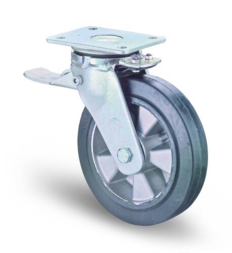 BS-ROLLEN Roue à bandage élastique en caoutchouc solide, force 450 kg, élastique bandage