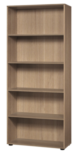 Rayonnage de bureau Terra Nova, largeur 800 mm, 5 HC, noyer