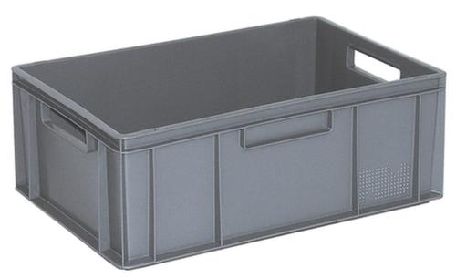 Conteneurs gerbables Euronorm Basic à fond nervuré renforcé, gris, capacité 43 l