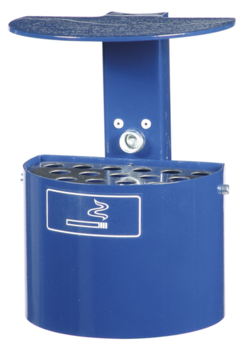 Cendrier pour fixation murale ou sur montants, bleu cobalt