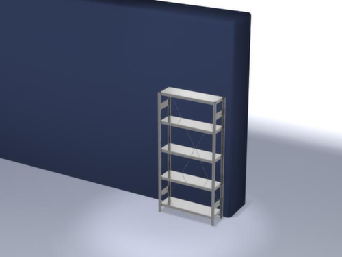 hofe système de rayonnages sans vis de conception standard, hauteur x largeur x profondeur 2000 x 1060 x 335 mm, 5 tablettes