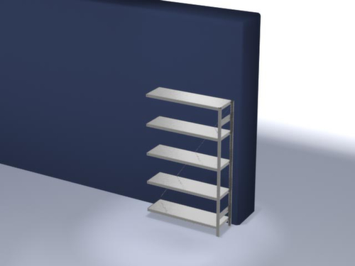 hofe système de rayonnages sans vis de conception standard, hauteur x largeur x profondeur 2000 x 1310 x 435 mm, 5 tablettes