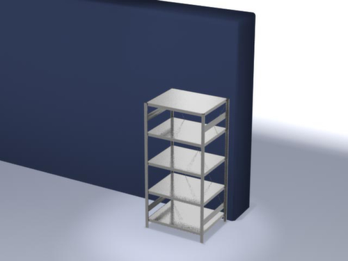 hofe système de rayonnages sans vis de conception standard, hauteur x largeur x profondeur 2000 x 1060 x 835 mm, 5 tablettes