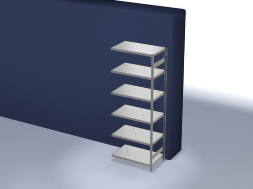 hofe système de rayonnages sans vis de conception standard, hauteur x largeur x profondeur 2500 x 1010 x 635 mm, 6 tablettes