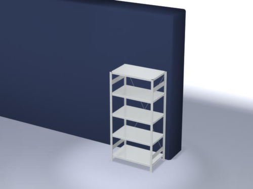 hofe système de rayonnages sans vis de conception standard, hauteur x largeur x profondeur 2000 x 1060 x 635 mm, 5 tablettes
