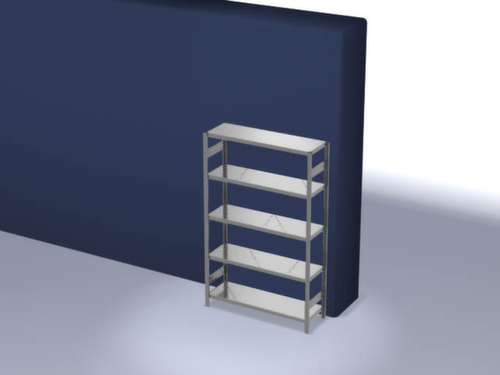 hofe Rayonnage à traverses type standard, hauteur x largeur x profondeur 2000 x 1360 x 435 mm, 5 tablettes
