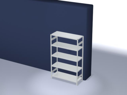 hofe Rayonnage à traverses type standard, hauteur x largeur x profondeur 2000 x 1360 x 535 mm, 5 tablettes