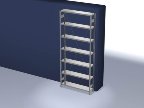 hofe Rayonnages enhofe treillis dans les constructions mi-lourdes, hauteur x largeur x profondeur 3000 x 1360 x 335 mm, 7 tablettes