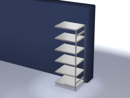 hofe Rayonnages en treillis dans la construction lourde, hauteur x largeur x profondeur 2500 x 1010 x 835 mm, 6 tablettes