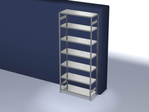 hofe Rayonnages en treillis dans la construction lourde, hauteur x largeur x profondeur 3000 x 1360 x 535 mm, 7 tablettes