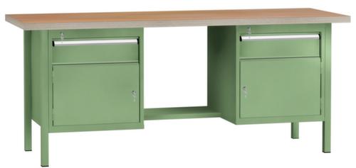 KLW Lutz Établi avec panneau multiplis, 2 tiroirs, 2 armoires, 1/2 tablette