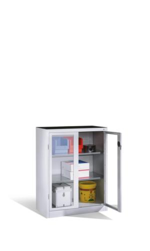 C+P Armoire à outils ERGO avec portes à charnières et fenêtre d'observation, largeur 1200 mm