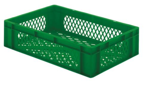 Bac gerbable norme Europe parois + fond ajourés, vert, capacité 26 l