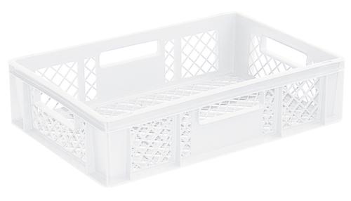 Conteneurs gerbables Euronorm Basic à fond nervuré renforcé, blanc, capacité 27 l