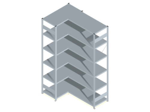 hofe système de rayonnages sans vis de conception standard, hauteur x largeur x profondeur 2500 x 1060 x 535 mm, 6 tablettes